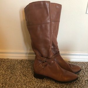 Clarks brown leather riding boots